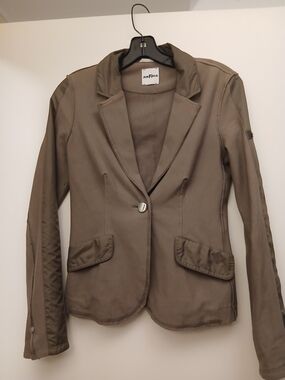 AIRFIELD Khaki/Taupe Single-Button Women's Blazer